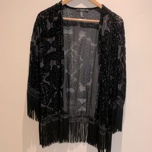 2 for 20 Black velvet kimono